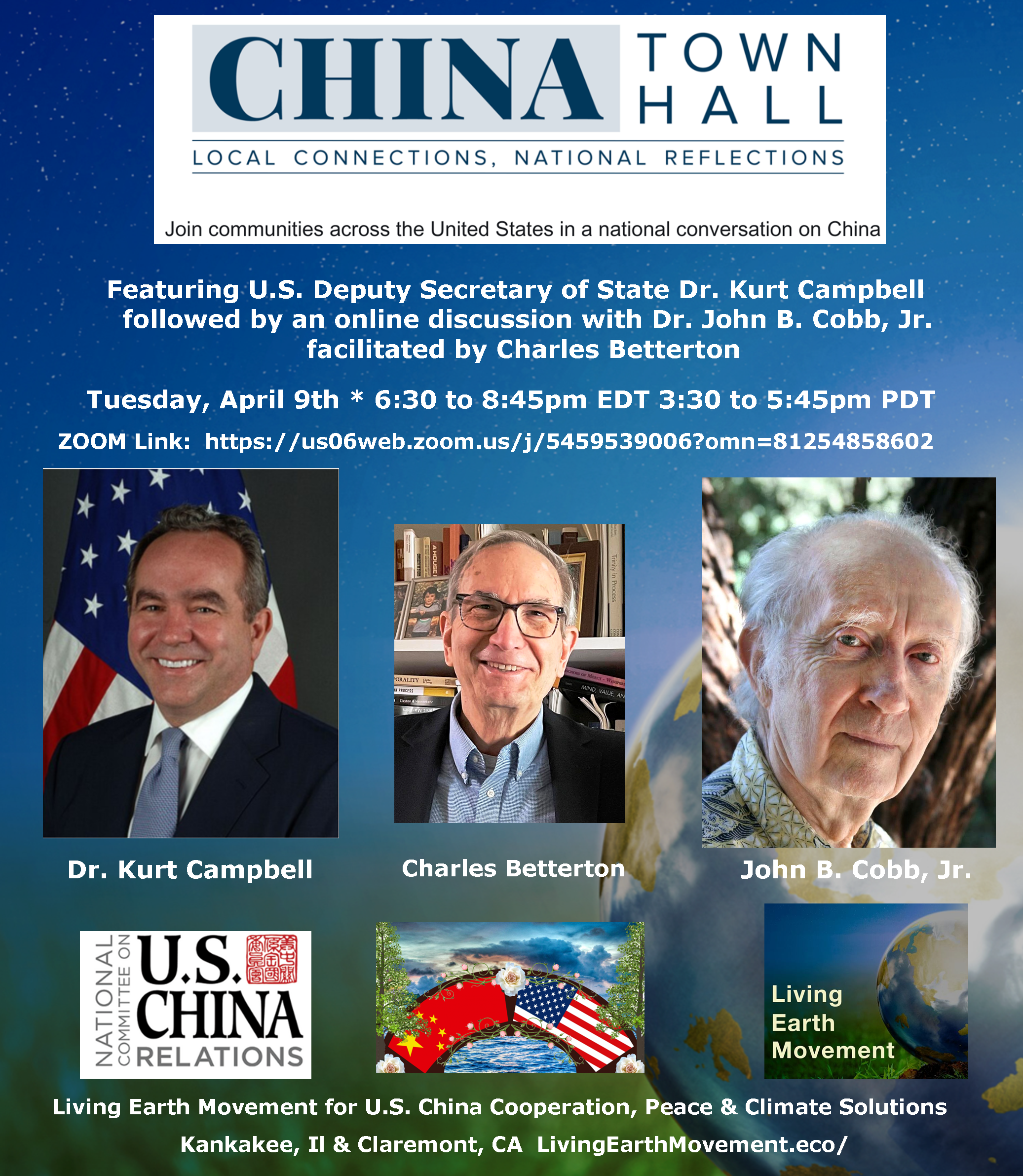 China Town Hall Event April 9, 2024 Featuring Dr. Kurt Campbell and John Cobb